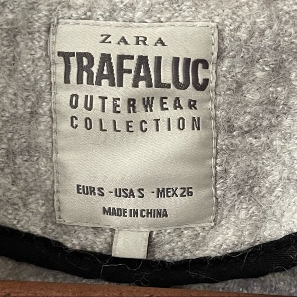 ❌SOLD❌ Zara Boucle Grey Knee Length Jacket Size Small - Picture 7 of 7